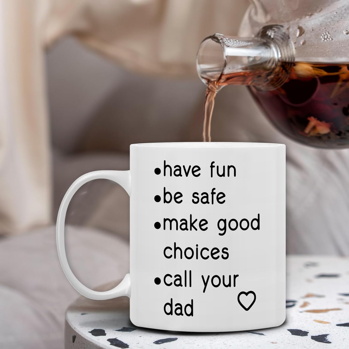 QASHWEY Funny Call Your Dad Coffee Mug, College Freshmen Students Graduation Gift, Call Your Dad Coffee Cups Ceramic 11 Ounce, College Gift Tea Mug Cup, Gifts for College Freshmen Girls Boys