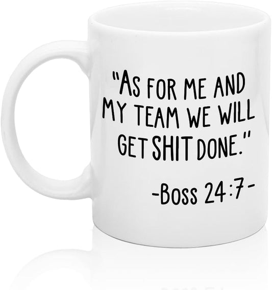 XQLZY Colleague Boss Funny Coffee Mug, Colleague Boss Office Mug, Work Gifts for Work Partner Chief, Birthday Present for Men Women Worker (Multicolor024)